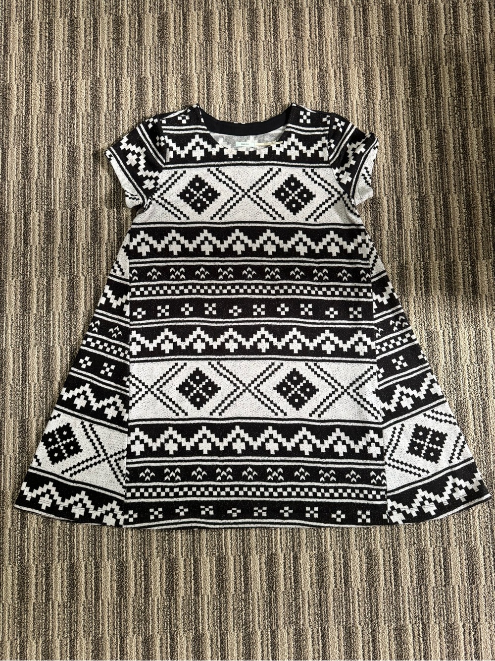 Kimchi Blue Black and White Geometric Mini Dress